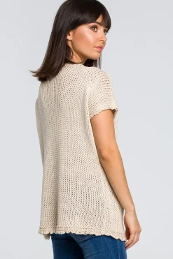 Online Sweter z palmą - beżowy Swetry