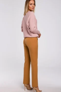 Online Sweter z szerokimi rękawami - różowy Swetry