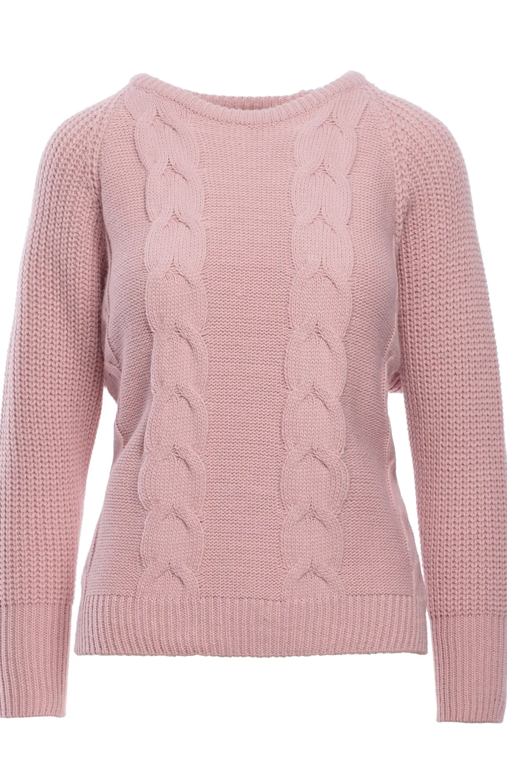 Online Sweter z szerokimi rękawami - różowy Swetry