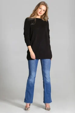 Clearance zeroka buza dzianinowa - czarna Swetry