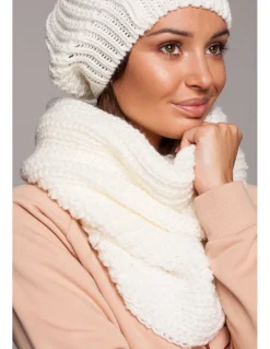 Discount Szeroki stylowy komin - ecru Akcesoria