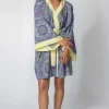 Online Szlafrok o kroju kimono z nadrukiem - model 1 Szlafroki