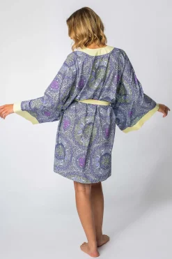 Online Szlafrok o kroju kimono z nadrukiem - model 1 Szlafroki