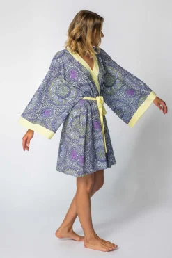 Online Szlafrok o kroju kimono z nadrukiem - model 1 Szlafroki