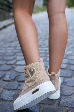 Online Tenisówki do kostki Tenna - beżowe Sneakersy