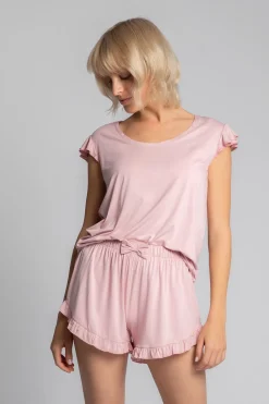Best Top do pania bez rękawów z fabankai - różowy Piżamy