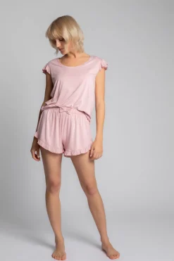 Best Top do pania bez rękawów z fabankai - różowy Piżamy