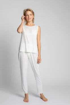 Clearance Top z wikozy bez rękawów - ecru Piżamy