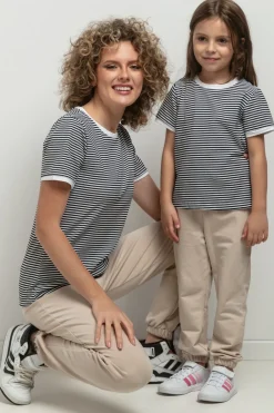 T-hirt daki z krótki rękawe - biało-czarny Odzież Casualowa|Dobry Skład