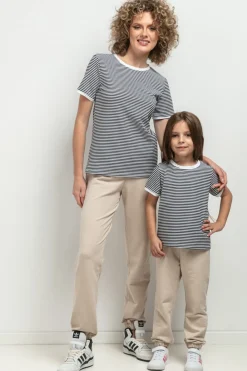 Clearance T-shirt dla dziewczynki - biało-czarny Dzieci Odzież Dziecięca|Dobry Skład