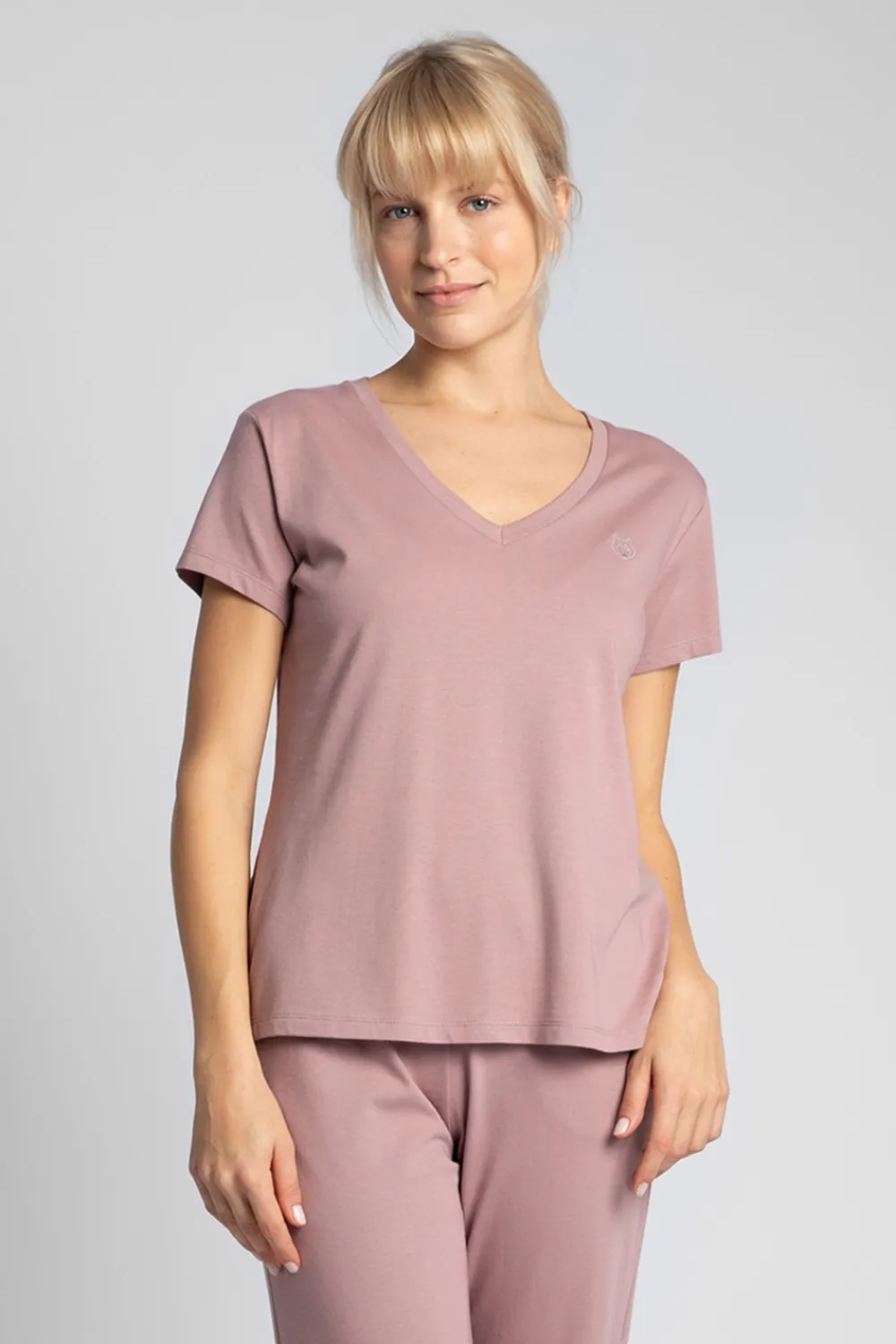 Clearance T-hirt do pania z dekote w erek - wrzoowa Piżamy
