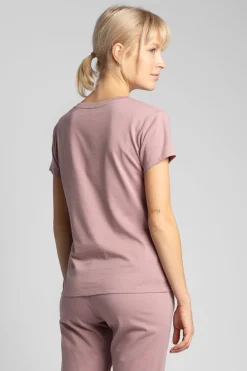 Clearance T-hirt do pania z dekote w erek - wrzoowa Piżamy