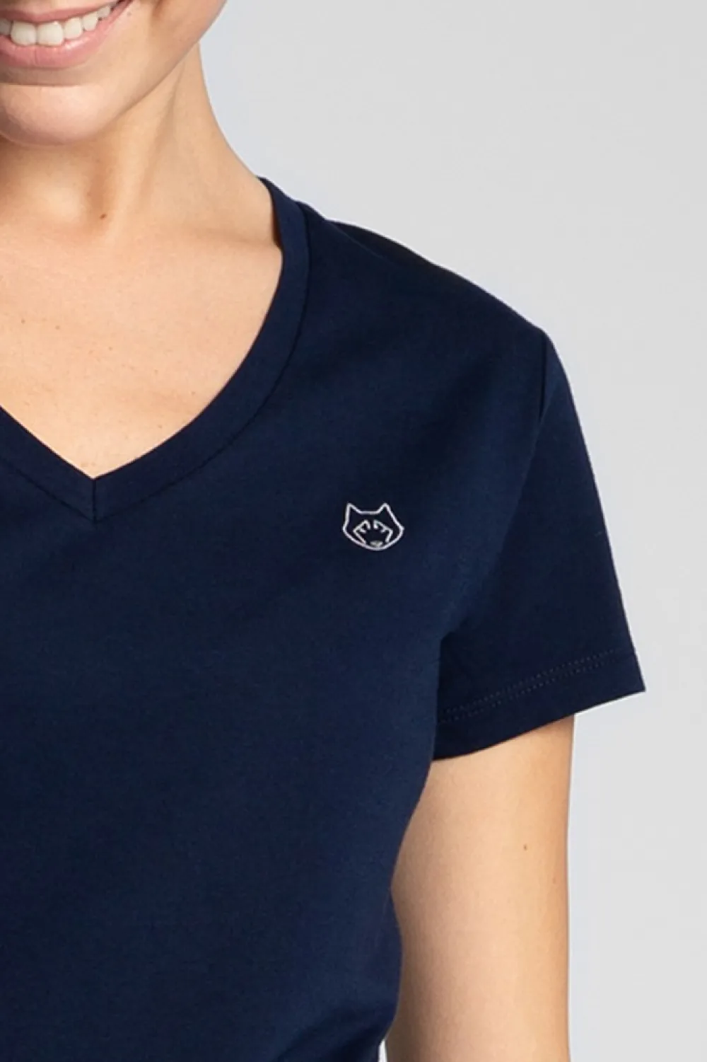 Clearance T-hirt do pania z dekote w erek - granatowy Piżamy
