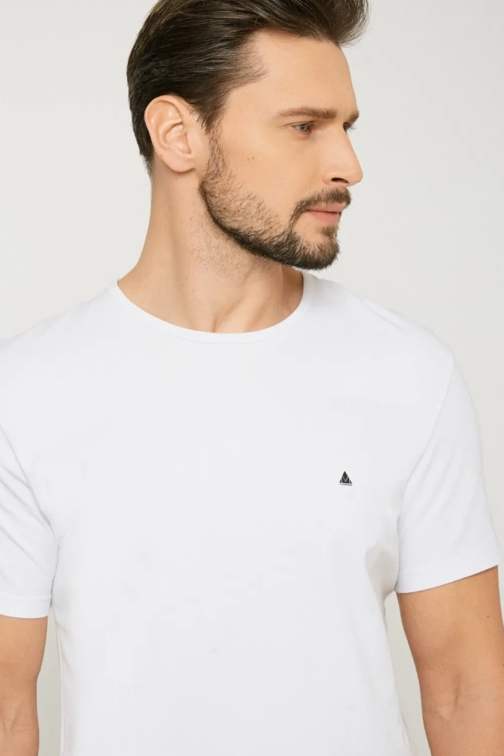 Outlet T-hirt ęki pod arynarkę - biały Odzież Męska
