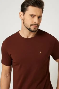 Sale T-hirt ęki pod arynarkę - bordowy Odzież Męska