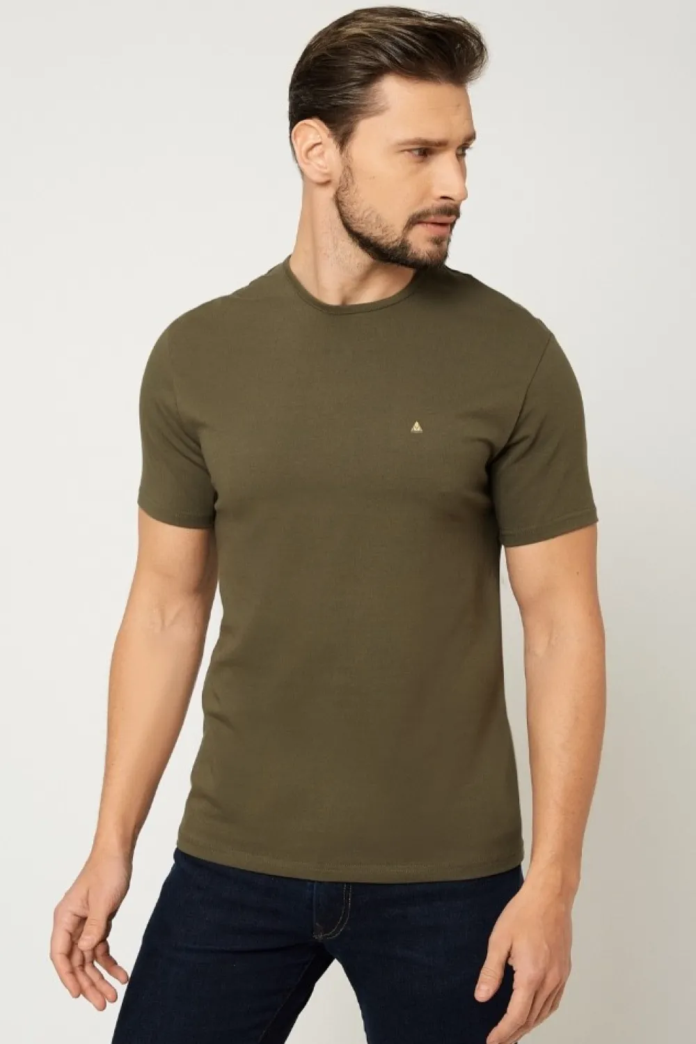 Discount T-hirt ęki pod arynarkę - khaki Odzież Męska