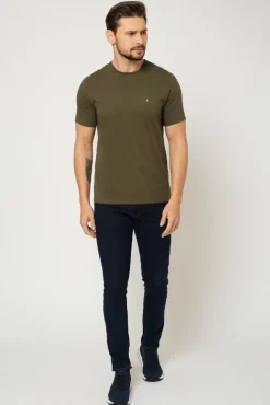 Discount T-hirt ęki pod arynarkę - khaki Odzież Męska