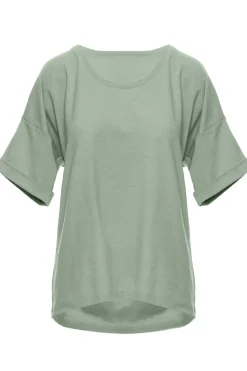 Clearance T-shirt oversize z okrągłym dekoltem - pistacjowy Odzież Casualowa|Bluzki