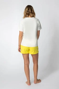 Outlet T-hirt z nadrukie z przodu - ecru Odzież Casualowa|Bluzki