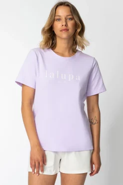 Hot T-hirt z nadrukie z przodu - wrzoowy Odzież Casualowa|Bluzki