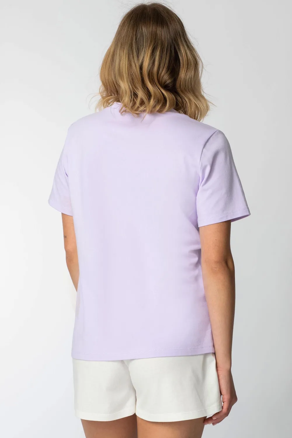 Hot T-hirt z nadrukie z przodu - wrzoowy Odzież Casualowa|Bluzki