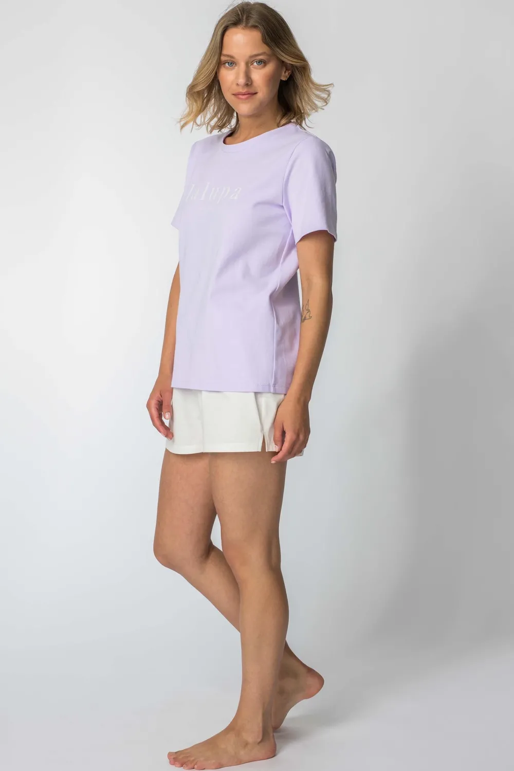 Hot T-hirt z nadrukie z przodu - wrzoowy Odzież Casualowa|Bluzki