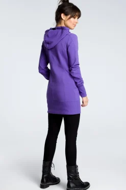 Online Tunika z kapture - fioetowa Tuniki|Bluzy