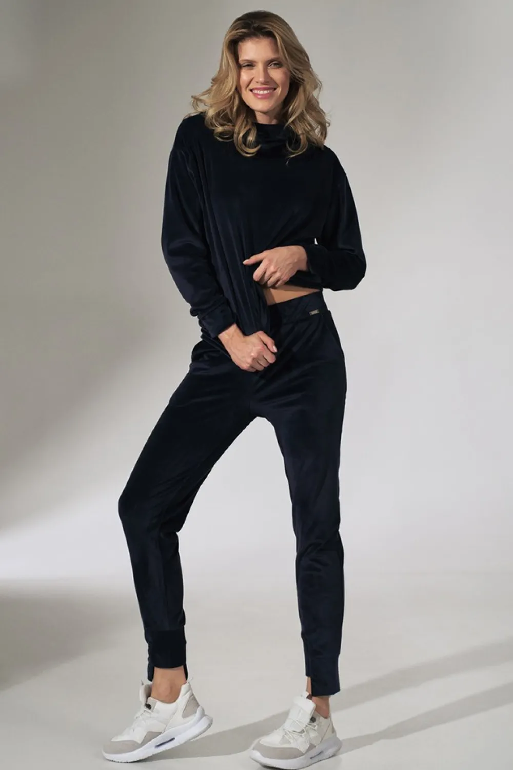 Hot Weurowa buza z kapture - granatowa Odzież Casualowa|Bluzy