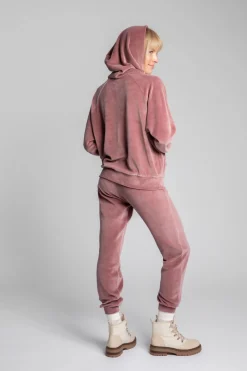 Sale Weurowa buza z nietoperzowyi rękawai - brudny róż Odzież Casualowa|Bluzy