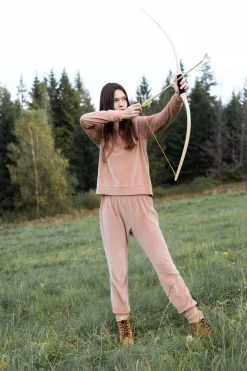 New Weurowa buza z raganowyi rękawai - beżowa Odzież Casualowa|Bluzy