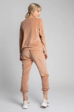 Hot Weurowa buza z reganowyi rękawai - beżowa Bluzy|Odzież Casualowa