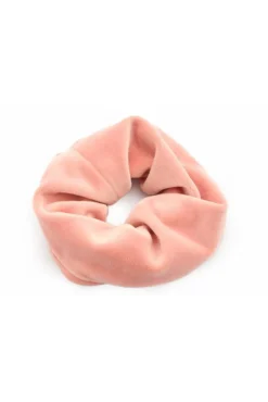 Discount Welurowa gumka do włosów - różowa Akcesoria