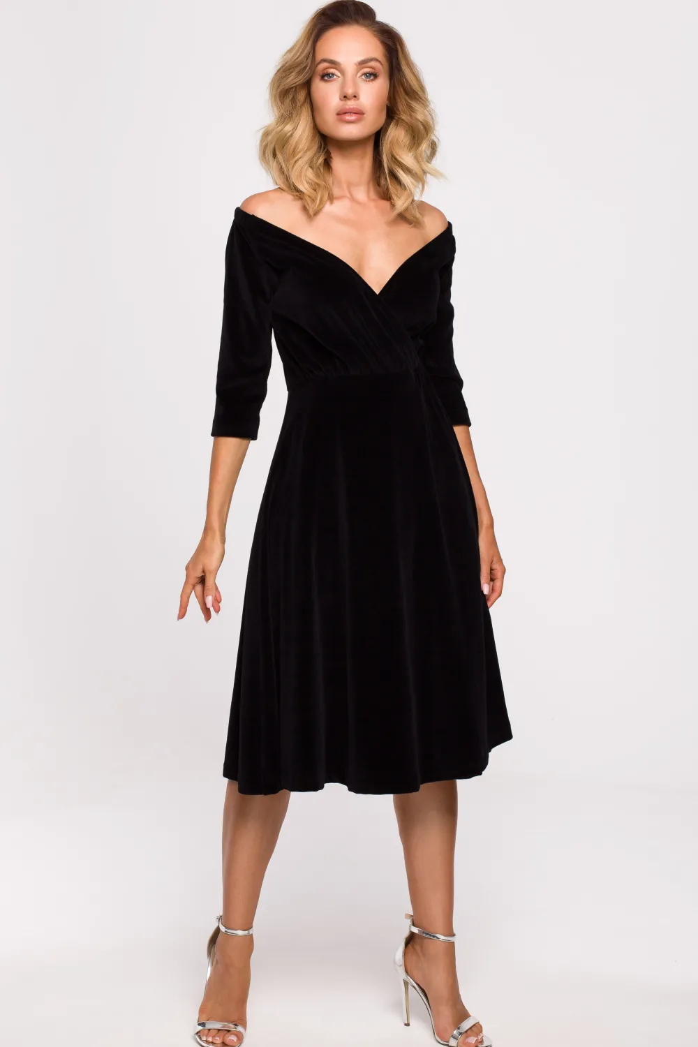 New Weurowa ukienka z dekote rozkładany na raiona - czarna Sukienki Wieczorowe|Sukienki