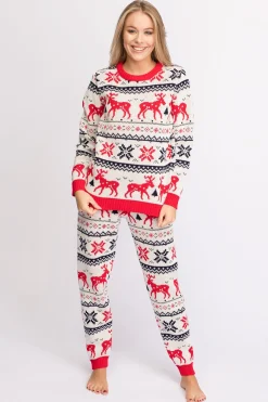 Best Świąteczny sweter w renifery - biały Swetry
