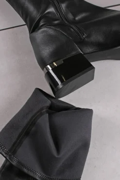 Outlet Wysokie buty - czarne Kozaki|Botki
