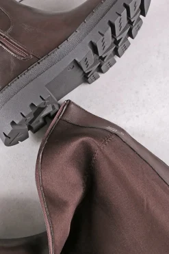 Outlet Wysokie buty Baylon - brązowe Kozaki|Botki
