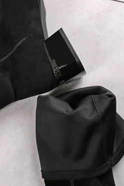 Sale Wysokie buty przed kolano - czarne Kozaki|Botki
