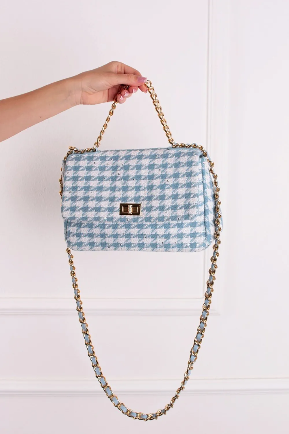 Discount Wzorzysta torebka crossbody Lucy - niebieski Torebki|Akcesoria