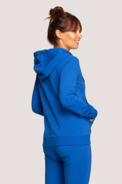 Clearance Zasuwana bluza z kapturem - chabrowa Odzież Casualowa|Bluzy
