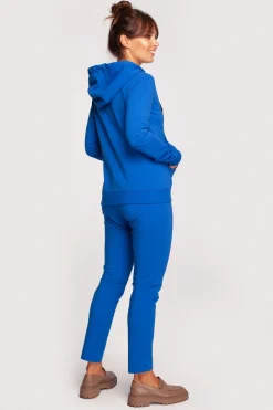 Clearance Zasuwana bluza z kapturem - chabrowa Odzież Casualowa|Bluzy