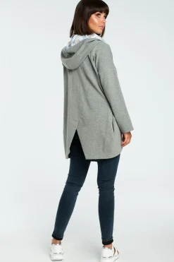 New Zasuwana bluza z kapturem - szara Odzież Casualowa|Dobry Skład