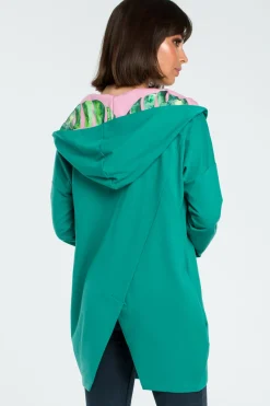 New Zasuwana bluza z kapturem - zielona Odzież Casualowa|Dobry Skład
