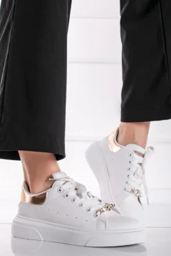 Sale Złoto-białe niskie trampki Shyla - różowo-złoto-białe Sneakersy